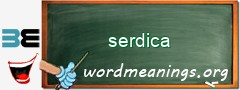 WordMeaning blackboard for serdica